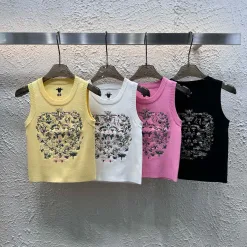 Bestseller Dior Weste Gelbe Stricklogo-Kollektion