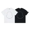 Bestseller Moncler Kurzarm-Kollektion mit schwarzem Baumwolldruck