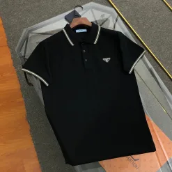 Bestseller Prada Poloshirt Schwarz Baumwolle Atmungsaktiv Luxus