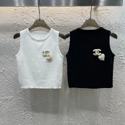 Chanel Weste in Premiumqualität, weißer Strick, Luxus