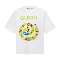 Bestseller der Gucci-Kollektion mit kurzen Ärmeln und schwarzem Print
