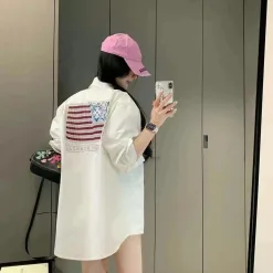 Premium Qualität Chrome Hearts Shirt Weiß Print Luxus