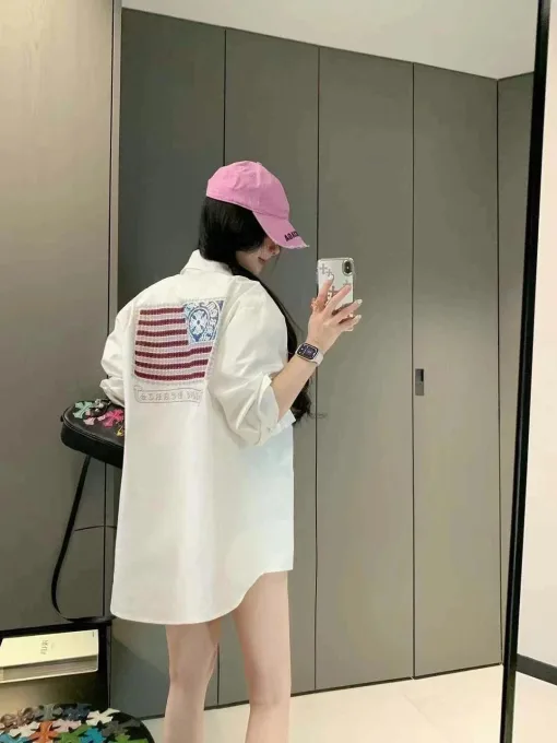 Premium Qualität Chrome Hearts Shirt Weiß Print Luxus