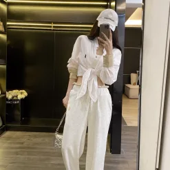 Premium Ralph Lauren Hemd, weiße Baumwolle, bestickte Kollektion