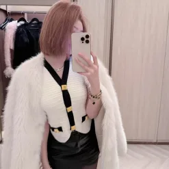 Bestseller Balmain Weste Gold Strick Luxus