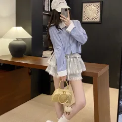 Bestseller Miu Miu Hemd Blau Gestreift Stil