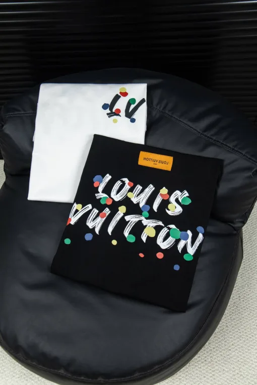 Premium Louis Vuitton Kurzarm-Baumwoll-Logo-Kollektion