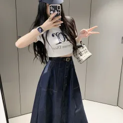 Hochwertiges Dior T-Shirt aus der blauen Jacquard-Kollektion