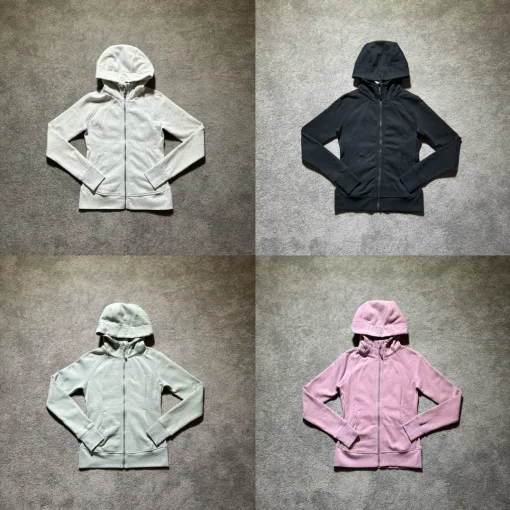 Hochwertige Lululemon-Jacken, schwarzer Fleece, atmungsaktiver Stil