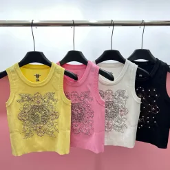 Hochwertige Dior Weste im weißen Strick-Logo-Stil
