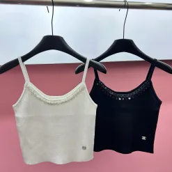 Bestseller Chanel Hosenträger im weißen Strickstil