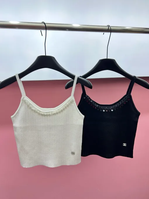 Bestseller Chanel Hosenträger im weißen Strickstil