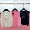 Hochwertige Miu Miu Weste im weißen Strickstil