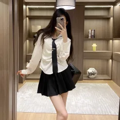 Bestseller Miu Miu Hemd Navy Logo Kollektion