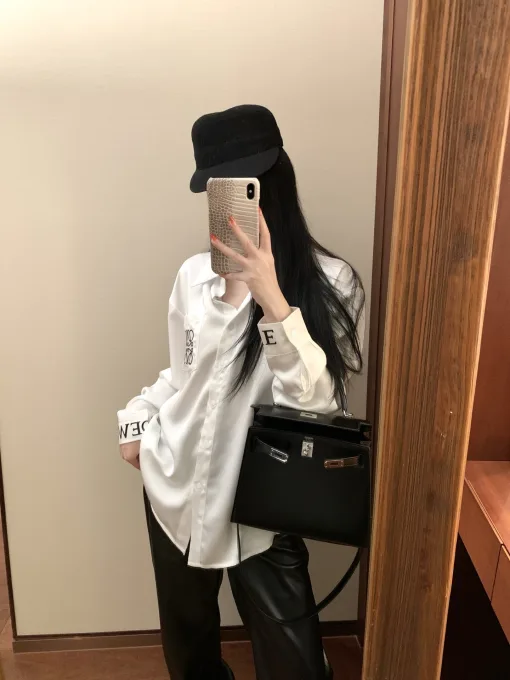 Bestseller Loewe Hemd Satin Monogramm Luxus