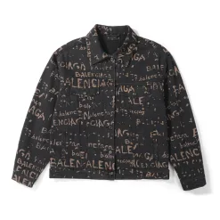 Premium Balenciaga Mantel Grau Denim Washed Luxury