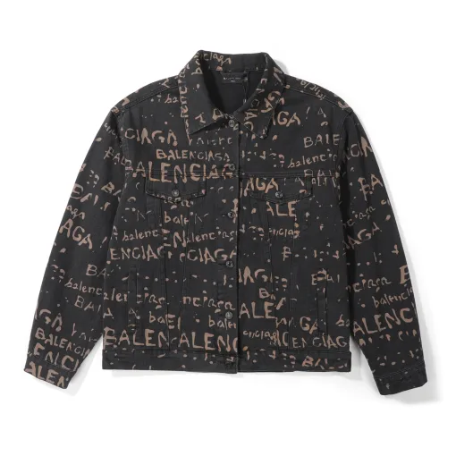 Premium Balenciaga Mantel Grau Denim Washed Luxury