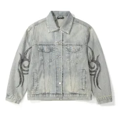 Hochwertige Balenciaga-Kollektion mit Denim-Print