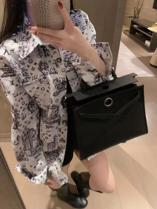 Luxus Louis Vuitton Hemd Print Luxus