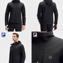 Hochwertige Fila Jacken Schwarz Fleece Atmungsaktiv Style