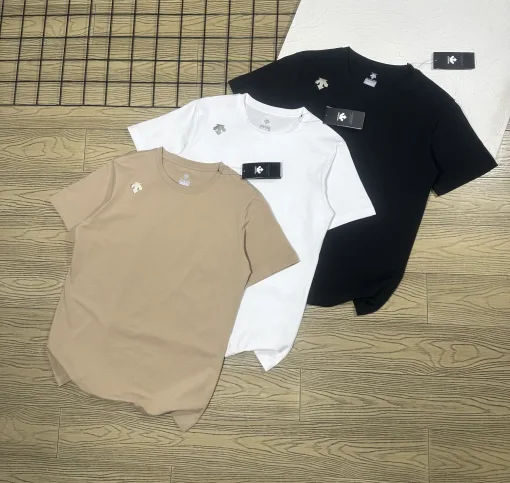 Premium Qualität Descente Kurzarm Schwarz Logo Style