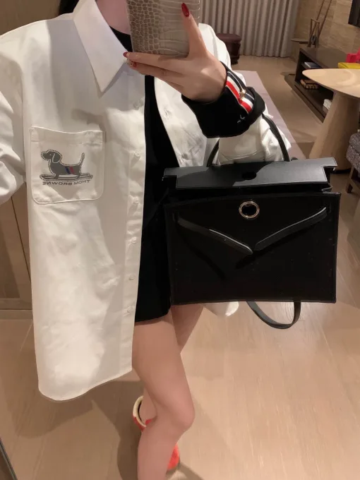 Premium Thom Browne Hemd Navy Print Luxus