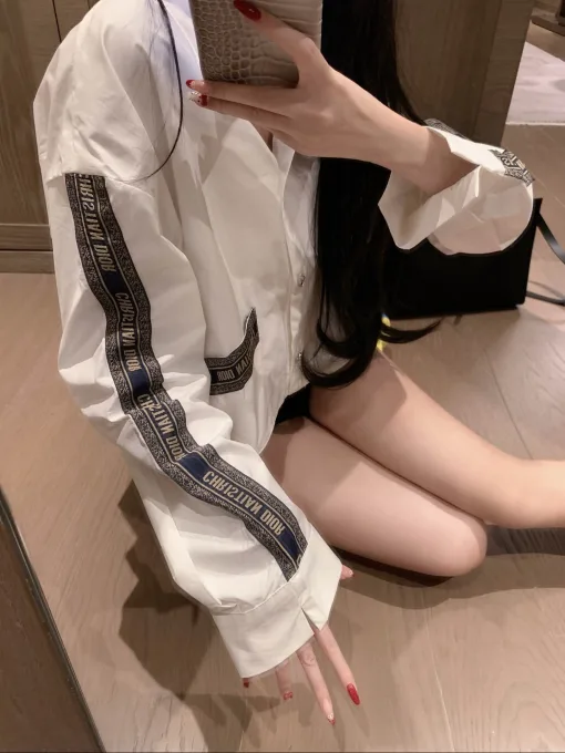 Premium Dior Hemd Weiß Luxus