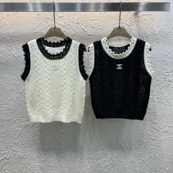 Hochwertige Chanel Weste Weiß Kollektion