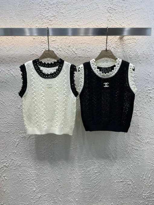 Hochwertige Chanel Weste Weiß Kollektion