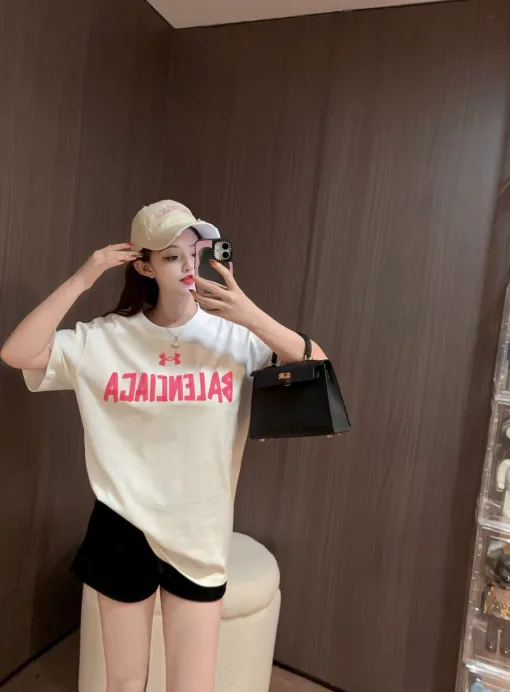 Bestseller Balenciaga Kurzarm-Kollektion mit blauem Logo