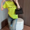 Hochwertiges Acne Studios Kurzarm-Schwarz-Print-Modell