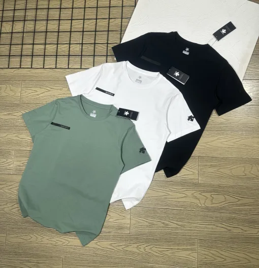Premium Descente Kurzarm Schwarz Logo Luxus