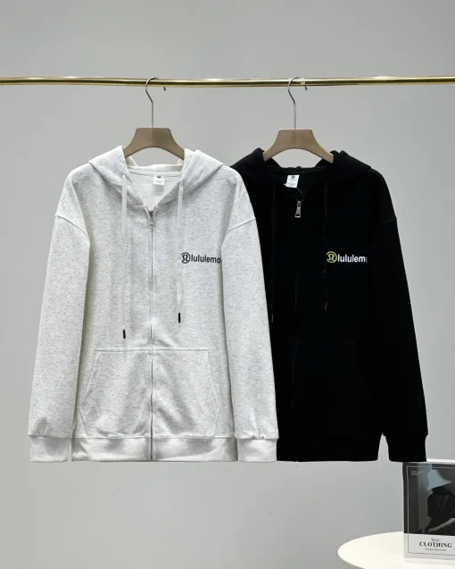 Hochwertiger Lululemon Mantel aus schwarzer Baumwolle im Casual Style