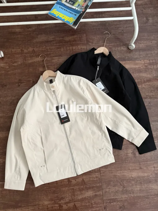 Hochwertiger Lululemon Mantel Schwarz Klassisch Luxus