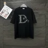 Bestseller Dior Kurzarm Schwarz Baumwolle Logo Luxus