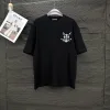 Luxus Chrome Hearts Kurzarm Schwarz Baumwolle Washed Style