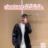 Luxus Burberry Mäntel Schwarz Polyester Klassisch Luxus