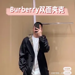 Luxus Burberry Mäntel Schwarz Polyester Klassisch Luxus