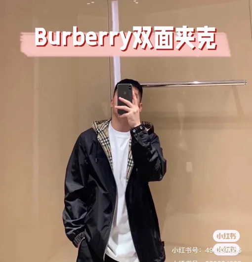 Luxus Burberry Mäntel Schwarz Polyester Klassisch Luxus