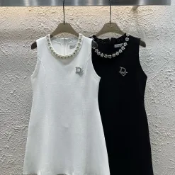 Premium Dior Weste Weiß Strick Kollektion