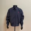 Hochwertiger Ralph Lauren Mantel aus schwarzer Baumwolle im Vintage-Stil