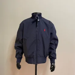 Hochwertiger Ralph Lauren Mantel aus schwarzer Baumwolle im Vintage-Stil
