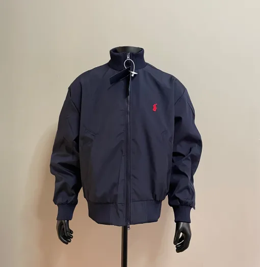Hochwertiger Ralph Lauren Mantel aus schwarzer Baumwolle im Vintage-Stil