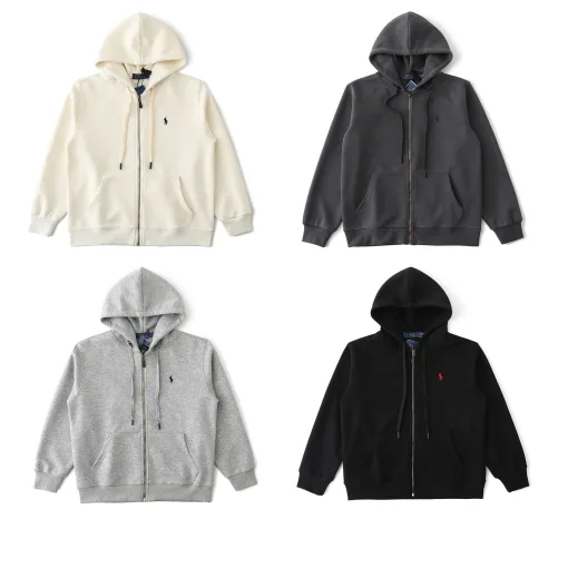 Premium Ralph Lauren Mantel Grau Baumwolle Logo Luxus