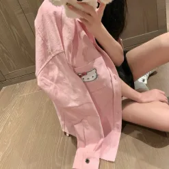 Bestseller Louis Vuitton Hemd Pink Denim Print Style