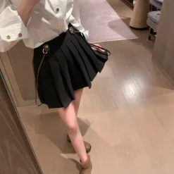 Luxus Louis Vuitton Kurzrock Schwarz Leder Stil