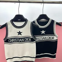 Bestseller Dior Weste im weißen Jacquard-Strickstil
