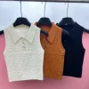Luxus-Weste von Fendi im weißen Jacquard-Strickstil