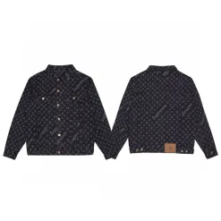 Hochwertige Louis Vuitton Mäntel Blue Denim Monogram Luxus