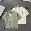 Hochwertige Burberry Kurzarm Grün Baumwolle Print Luxus